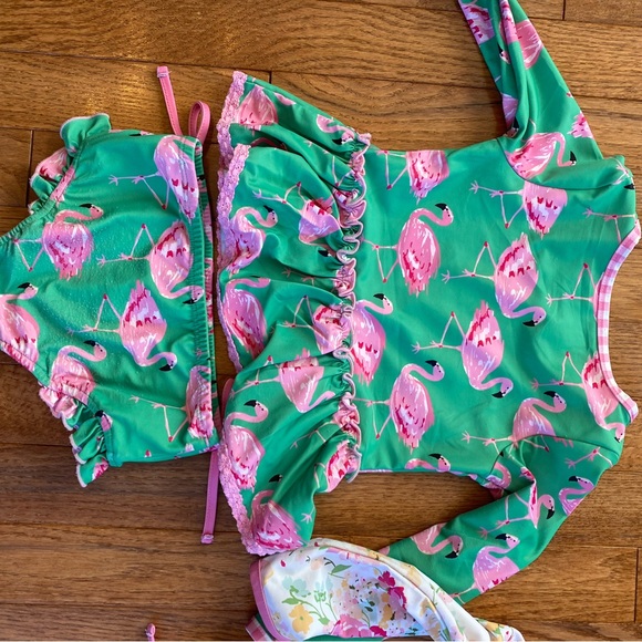 Set of two Sweethoney toddler girl swim suits rash guard style size 3T - Picture 6 of 8